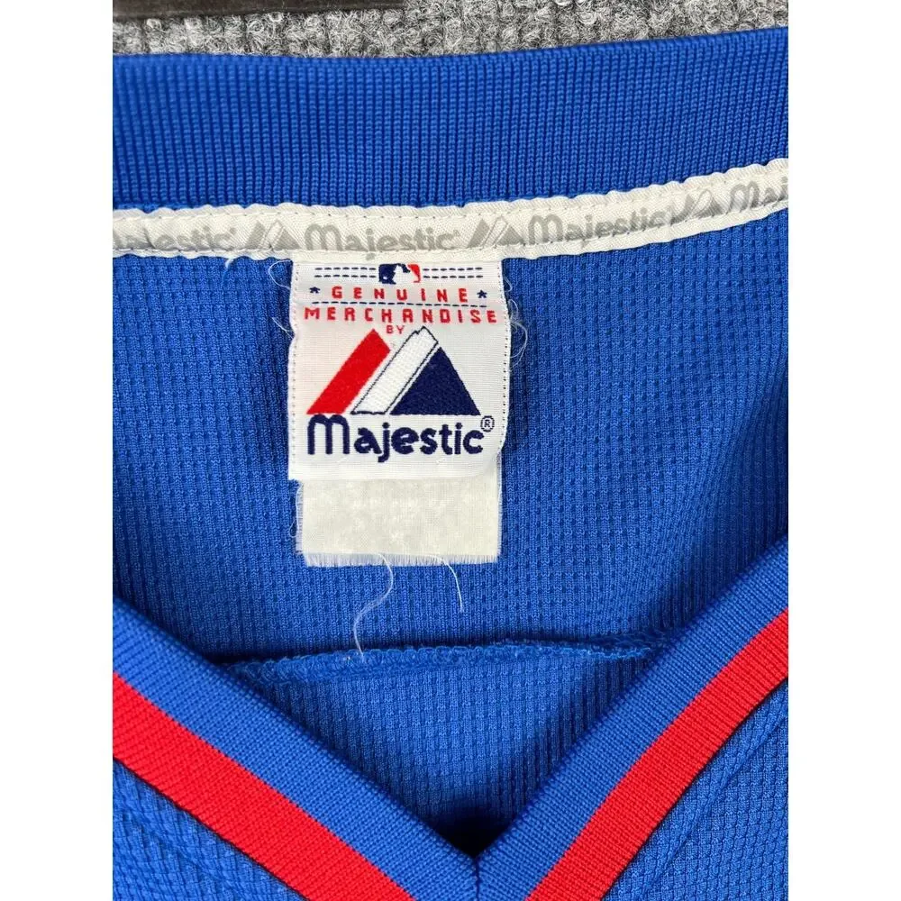 Majestic Chicago Cubs 2X Baseball Jersey Pullover Walking Bear Logo #855